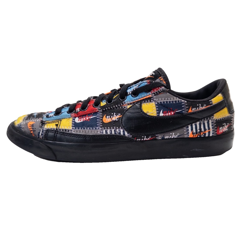 Nike Blazer Low Mens 10.5 Patchwork Black‎ Multi  77 CI9888-001